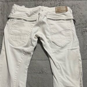 G-Star Men's White Skinny Jeans